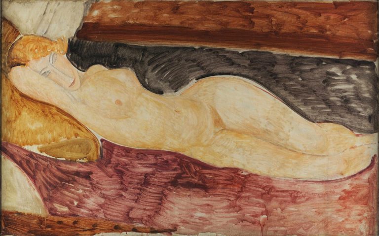 Amedeo Modigliani, Nudo sdraiato, 1913小