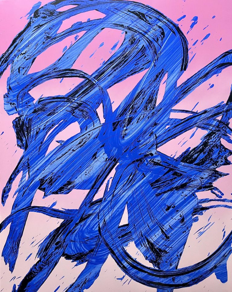 FedericoVecchi,,Imprint painting series#12624,2024,spray paint and acrylic color on canvas, 150x120cm